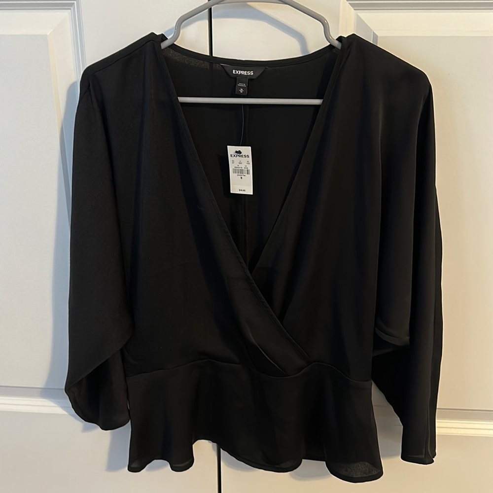 NWT Express 3/4 Sleeve Peplum top